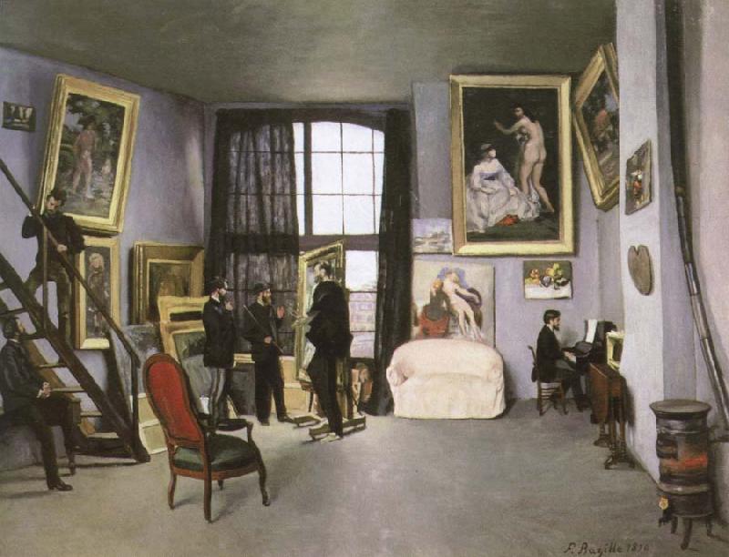 Frederic Bazille the artist s studio ,nine rue de la condamine oil painting image